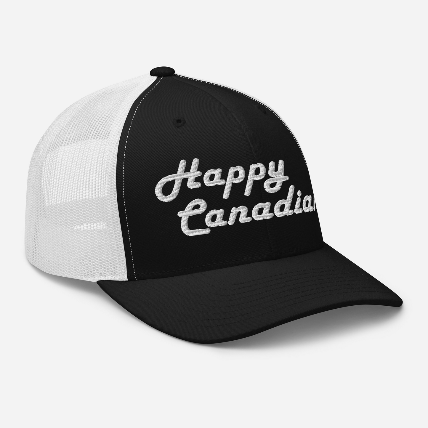 The Happy Canadian White Mesh Hat